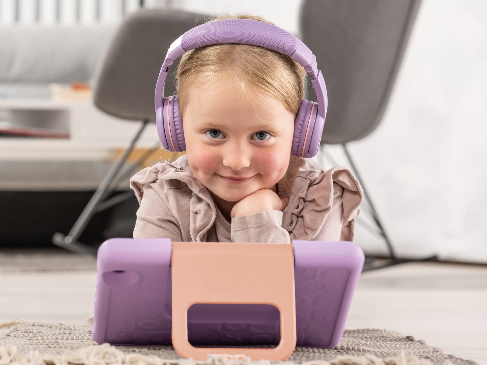 Made for Amazon Bluetooth Kids Headphones Age (3-7) | Purple