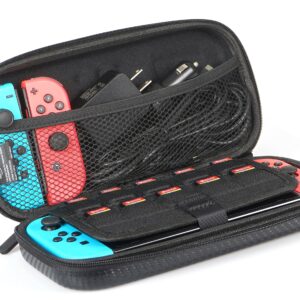 Amazon Basics Carrying Case for Nintendo Switch Console and Accessories - 10 x 2 x 5 Inches, Black