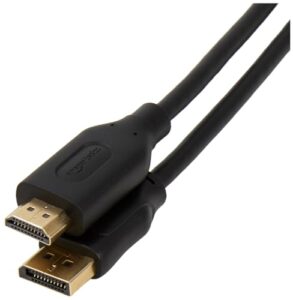 amazon basics displayport to hdmi display cable, uni-directional, 4k@30hz, 1920x1200, 1080p, gold-plated plugs, 10 foot, black