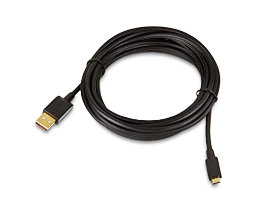 Amazon Basics USB-A to Micro USB Fast Charging Cable, 480Mbps Transfer Speed with Gold-Plated Plugs, USB 2.0, 10 Foot, Black