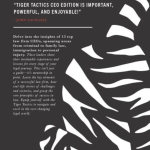 Tiger Tactics CEO Edition: From ZERO to Law Firm CEO