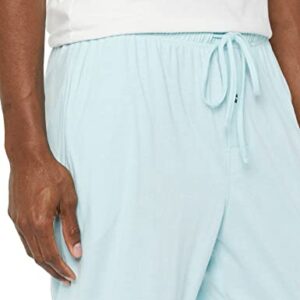 Amazon Essentials Men's Knit Pajama Pant, Light Blue, Large