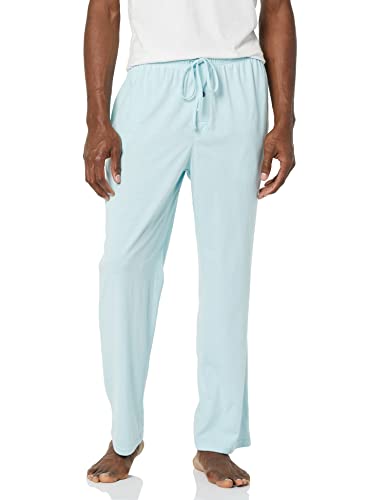 Amazon Essentials Men's Knit Pajama Pant, Light Blue, Large