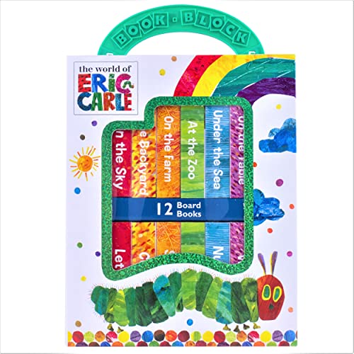 World of Eric Carle, My First Library 12 Board Book Set - First Words, Alphabet, Numbers, and More! Baby Books - PI Kids