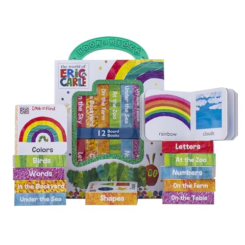 World of Eric Carle, My First Library 12 Board Book Set - First Words, Alphabet, Numbers, and More! Baby Books - PI Kids