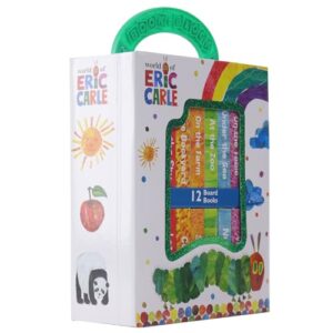 World of Eric Carle, My First Library 12 Board Book Set - First Words, Alphabet, Numbers, and More! Baby Books - PI Kids