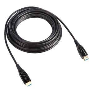 Amazon Basics HDMI Fiber Optic Cable, 18Gbps High-Speed, 4K@60Hz, 2160p, 48-Bit Color, Ethernet Ready, 30 Foot, Black