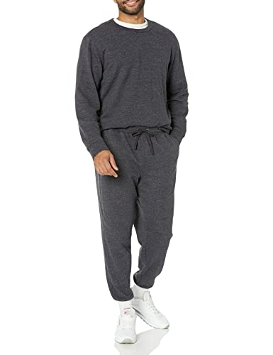 Amazon Essentials Men's Lightweight French Terry Jogger Pant (Available in Big & Tall), Charcoal Heather, Large