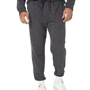 Amazon Essentials Men's Lightweight French Terry Jogger Pant (Available in Big & Tall), Charcoal Heather, Large