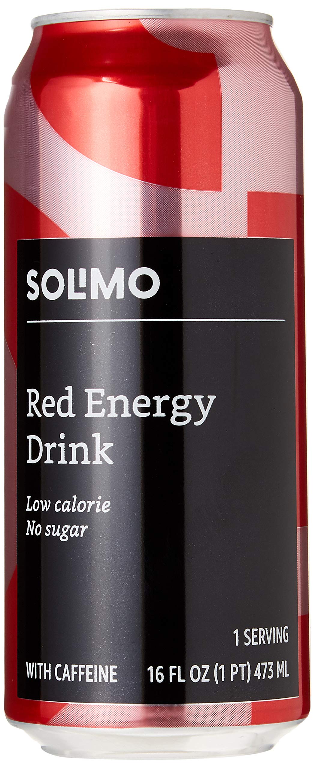 Amazon Brand - Solimo Red Energy Drink, Sugar Free, 16 fl oz (Pack of 12)