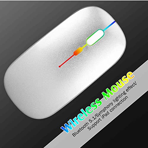 UrbanX 2.4GHz & Bluetooth Mouse Rechargeable Wireless Mouse for Amazon Fire HD 10/ Plus/Max 11 & All Kindle Devices Wireless Mouse for Laptop/PC/Mac/iPad pro/Tablet/Android -RGB LED Onyx Black