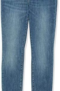 Amazon Essentials Women's Mid Rise Curvy Skinny Jean, Medium Wash, 10 Long