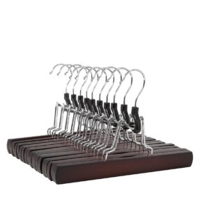 Amazon Basics Wooden Pants Hangers - Cherry, 10-Pack