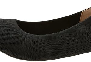 Amazon Essentials Women's Knit Ballet Flat, Black, 10