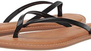 Amazon Essentials Women's Thong Sandal, Black, 10