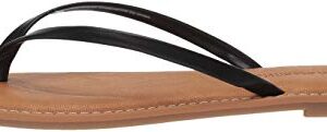 Amazon Essentials Women's Thong Sandal, Black, 10