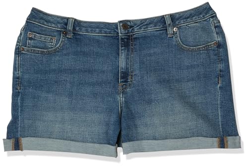 Amazon Essentials Women's 4" Denim Short, Medium Wash, 10