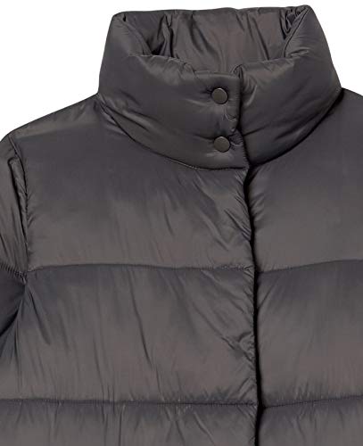 Amazon Essentials Women's Lightweight Water-Resistant Longer Length Cocoon Puffer Coat, Charcoal, Small