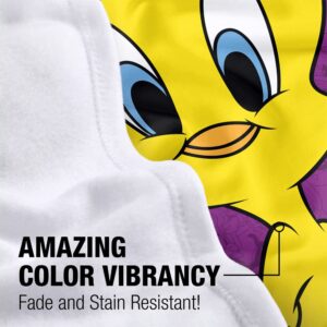 LOGOVISION Looney Tunes lightweight baby blanket, 30"X40", Tweety Bird Character Unisex for infants Girls & Boys