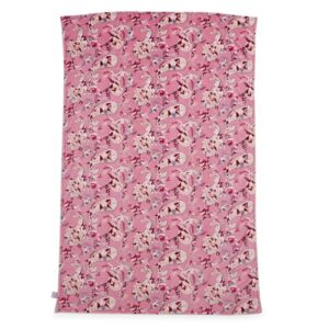 Vera Bradley Women's Fleece Plush Throw Blanket, Botanical Paisley Pink, 80 X 50