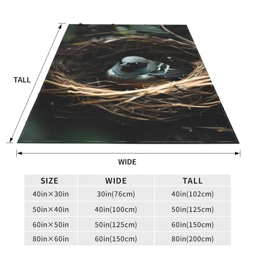 Ultra-Soft Micro Fleece Blanket Little Bird Nest Comfortable Simple Luxury Sofa Blankets 40"X30" Bedding Home Decorative