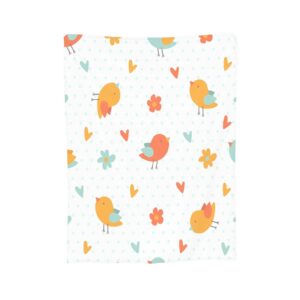 throw blanket 50x60 inch,bird texture cute flannel soft cozy fluffy throw blankets and warm throws for adults in couch sofa bed 60x50 inch