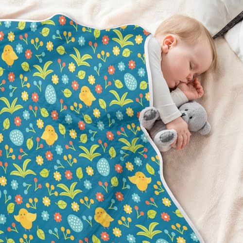 Flradish Baby Blanket Bird Flower Grass Soft Breathable Baby Crib Throw Blanket Portable Newborns Warm Receiving Blankets for Baby Girls & Boys 30 x 40 Inch