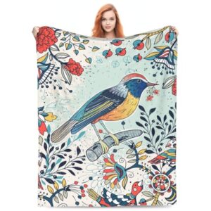 bird-blanket super soft throw blanket for couch bed sofa cozy flannel fuzzy blanket plush throw blankets for women men gifts travel blanket for all seasons, 40"x30"