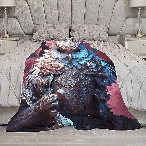 Joint Gou Wild Animal Blanket, Fleece Flannel Cozy Throw Blankets, Breathable Lightweight Warm Bed Blanket Fantasy Bird Blanket for Couch Bed Sofa All Season 70"x80"