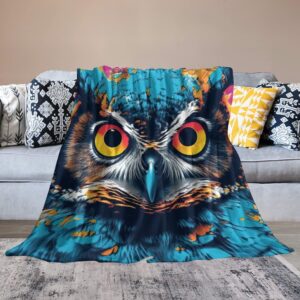 Joint Gou Psychedelic Blanket, Fleece Flannel Cozy Throw Blankets, Breathable Lightweight Warm Bed Blanket Fantasy Bird Blanket for Couch Bed Sofa All Season 50"x60"