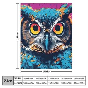 Joint Gou Psychedelic Blanket, Fleece Flannel Cozy Throw Blankets, Breathable Lightweight Warm Bed Blanket Fantasy Bird Blanket for Couch Bed Sofa All Season 50"x60"