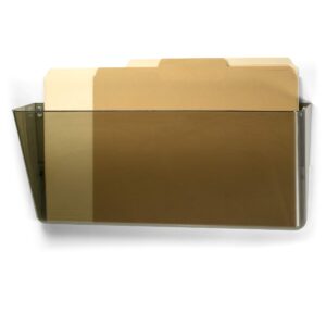 Officemate Plastic Wall-File Pocket, One Pocket, Legal/Letter Size, 16.19" x 4.13" x 7", Smoke