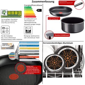 T-fal C921S2 Initiatives Nonstick Ceramic Coating PTFE PFOA and Cadmium Free Scratch Resistant Dishwasher Safe Oven Safe 8 and 10-Inch Fry Pan Cookware Set, 2-Piece, Black