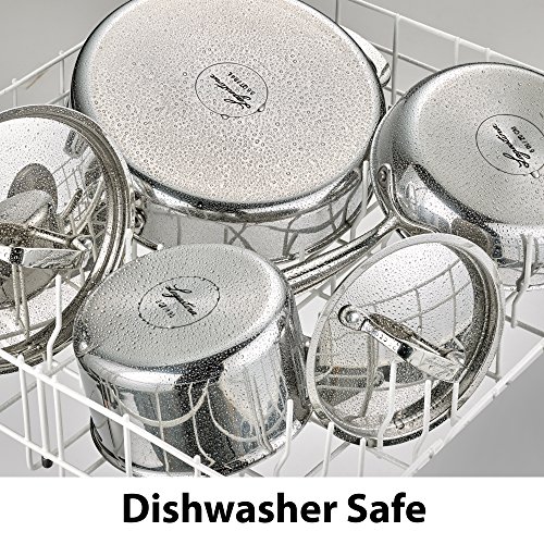 Lagostina Q940SC64 Tri-Ply Stainless Steel Multiclad Dishwasher Safe Oven Safe Metal Lid Cookware Set , 12-Piece, Silver