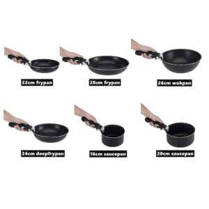 lzteck 24 Pieces Non-Stick Cookware Set with Oil Sprayer,Stackable Pans and Pots Set with Removable Handles, Space Efficient RVs and Camping,Oven,Induction,Gas,Electric & Stovetops,Dishwasher Safe