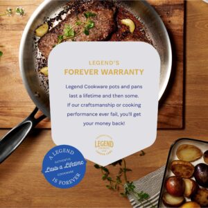 Legend 14 pc Copper Core Stainless Steel Pots & Pans Set | Pro Quality 5-Ply Clad Cookware | Professional Chef Grade Home Cooking, All Kitchen Induction & Oven Dishwasher Safe | PFOA, PTFE & PFOS Free