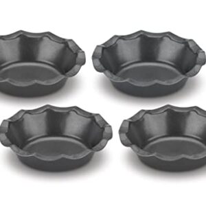 Cuisinart 4 Piece Fluted Tartlet Pan Set Mini-Metal-Bakeware, Steel Alloy