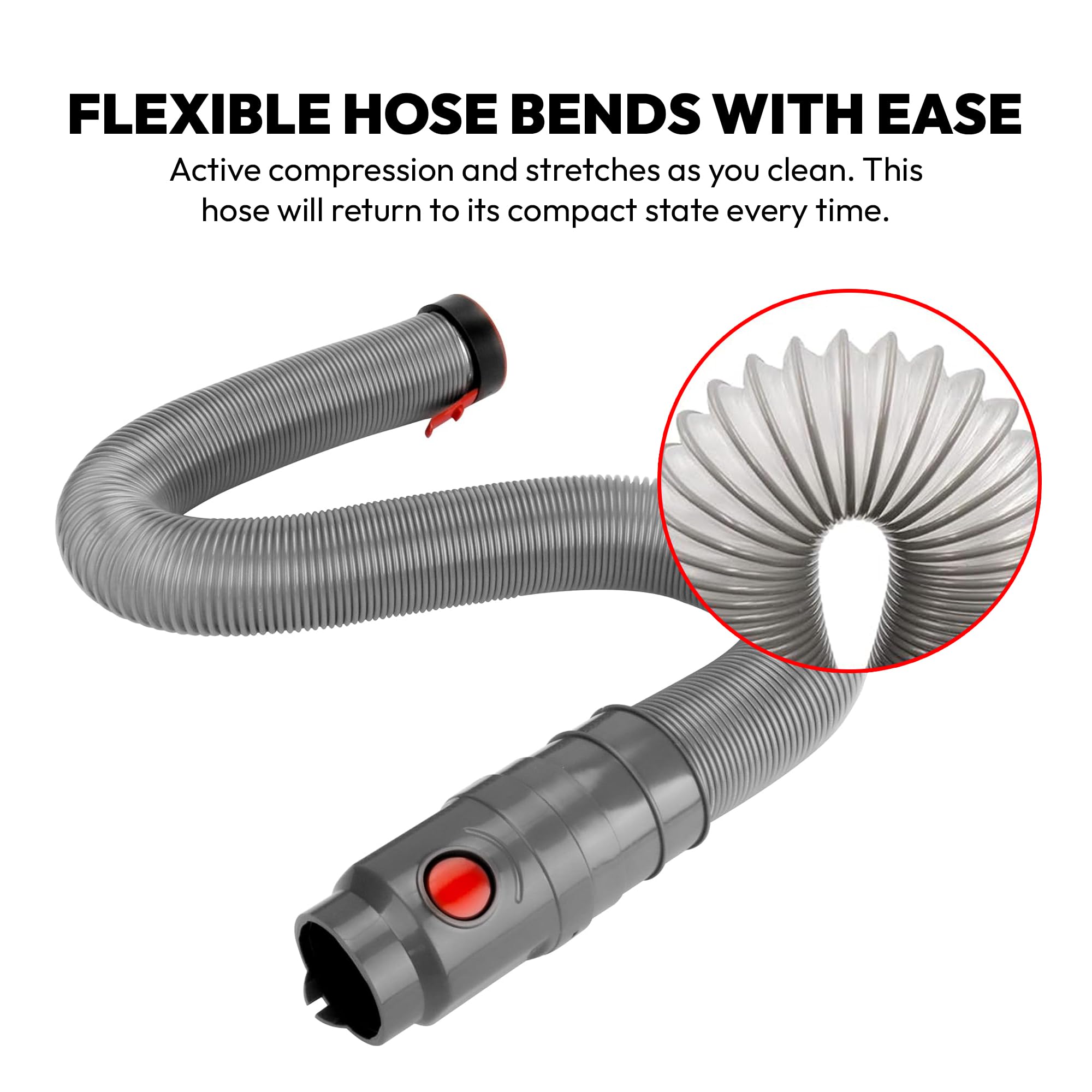 Upgraded Replacement Dyson Vacuum Hose Assembly | Designed to Fit Dyson DC40 DC41 DC65 UP13 UP14 UP20 Models Upright Vacuum Cleaner