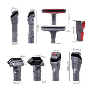 Attachments Tools Kit for Dyson V6 V7 V8 V10 DC16 DC24 DC33 DC34 DC35 DC39 DC44 DC58 DC59 DC62 DC74 Cordless Vacuum Cleaner, Home Cleaning Tools Brush Kit Accessories (5 PACK)