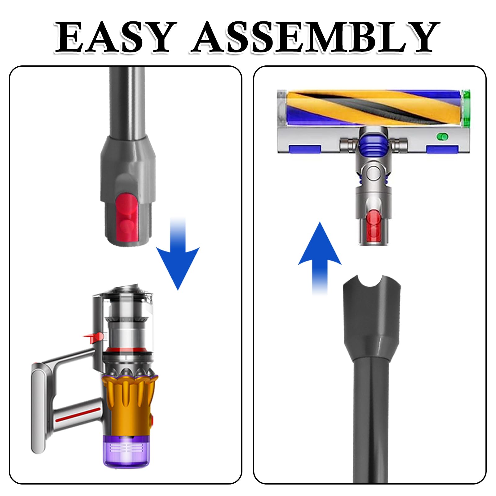 Replacement Wand Compatible with Dyson V10 Digital Slim/V12 Detect Slim Cordless Stick Vacuum Cleaner, Quick Release Vacuum,Gray