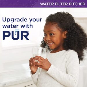 PUR Water Filter Pitcher Filtration System, 7 Cup, Clear/Blue