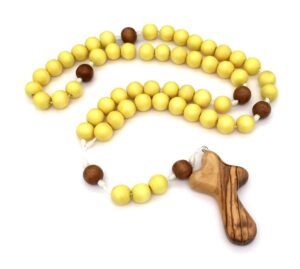 wooden rosary (yellow)