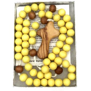 Wooden Rosary (Yellow)