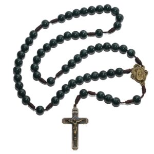 melinsam rosary beads necklace with crucifix prayer charm beaded cross pendant necklace antique religious rosaries beads collection jewelry gifts