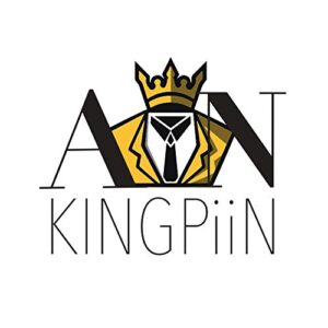 A N KINGPiiN Lapel Pin for Men Bee with Hanging Chain Brooch Suit Stud, Shirt Studs Men's Accessories (Gold)