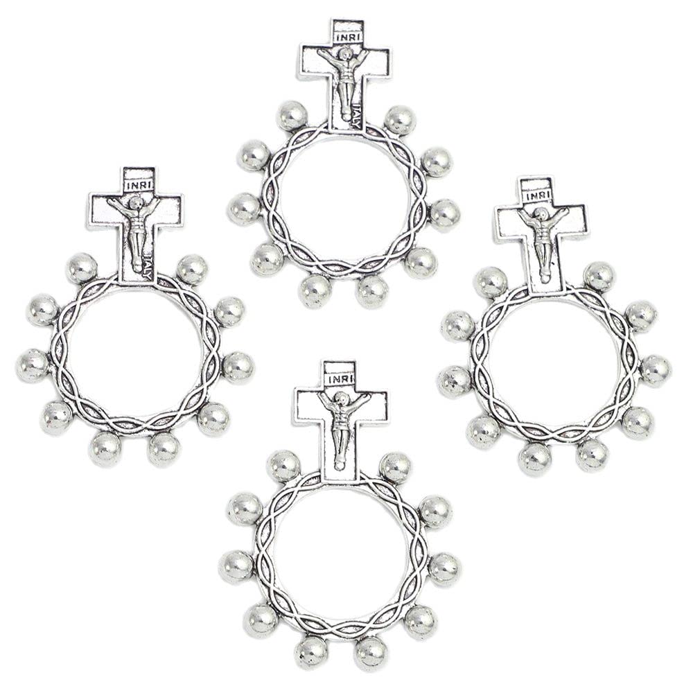 100pcs of Religious Anello Preghiera Finger Decade Rosary Ring