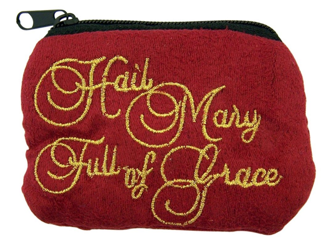 CB Catholic Creed-Zippered Rosary Case, Red