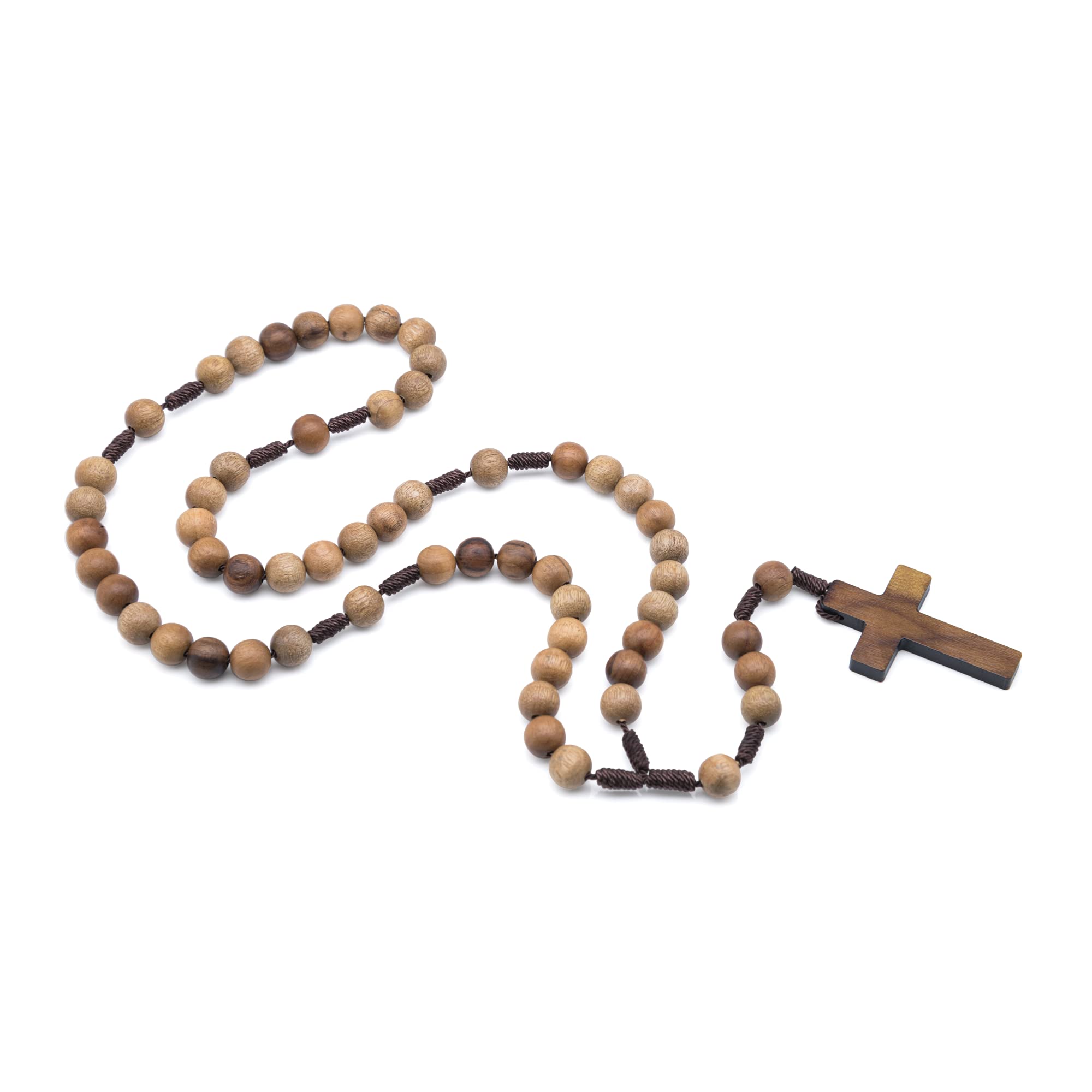 Intercession Solid Wood Rosary with Cross (Large)