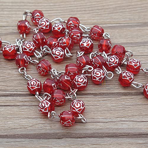 Confirmation Rosary Favor (12 PCS) Red Bead rosary