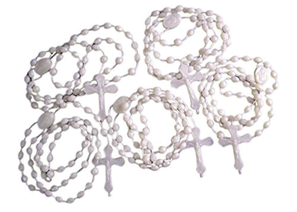 Plastic Rosary 17'' Luminous in The Dark Rosary, from Italy - 12 Rosary Set (Luminous)